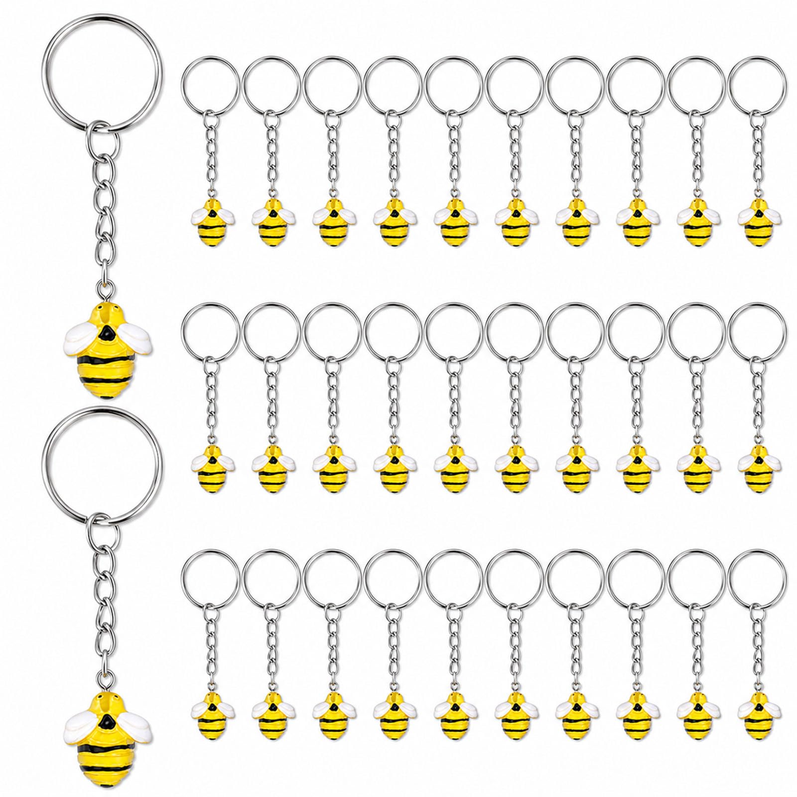 ChauLanBow 30 Set Bee Keyring Thank You Gift Pack