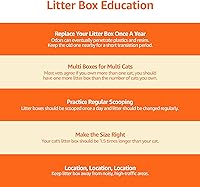 Vista 5 de Yaxa Basics Caja de arena cerrada con capucha sin desorden para gatos, grande, multicolor, 24 x 18 x 17 pulgadas