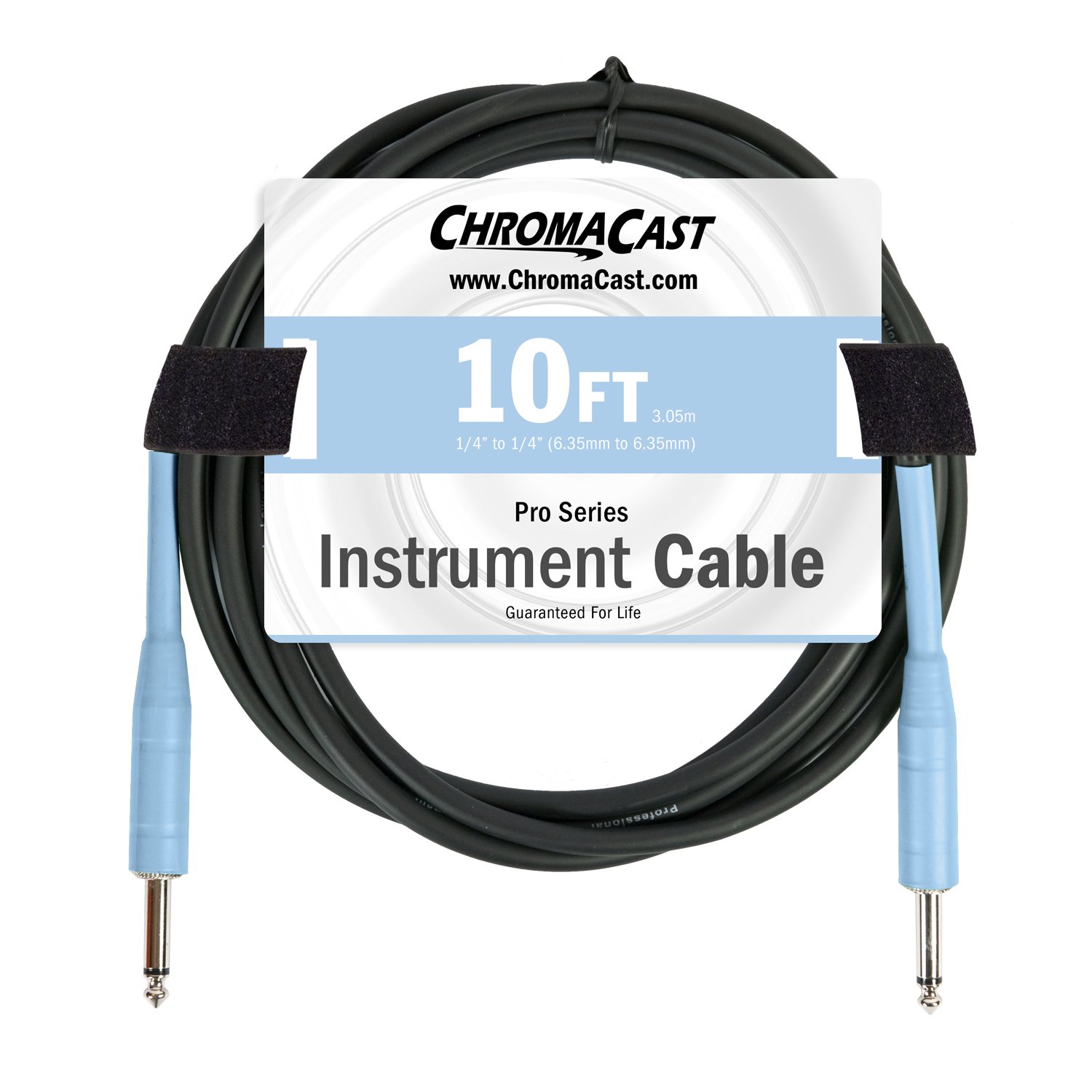 ChromaCast Daphne Blue 10-Feet Pro Series Instrument Cable, Straight (CC-PSCBLSS-10DBL)