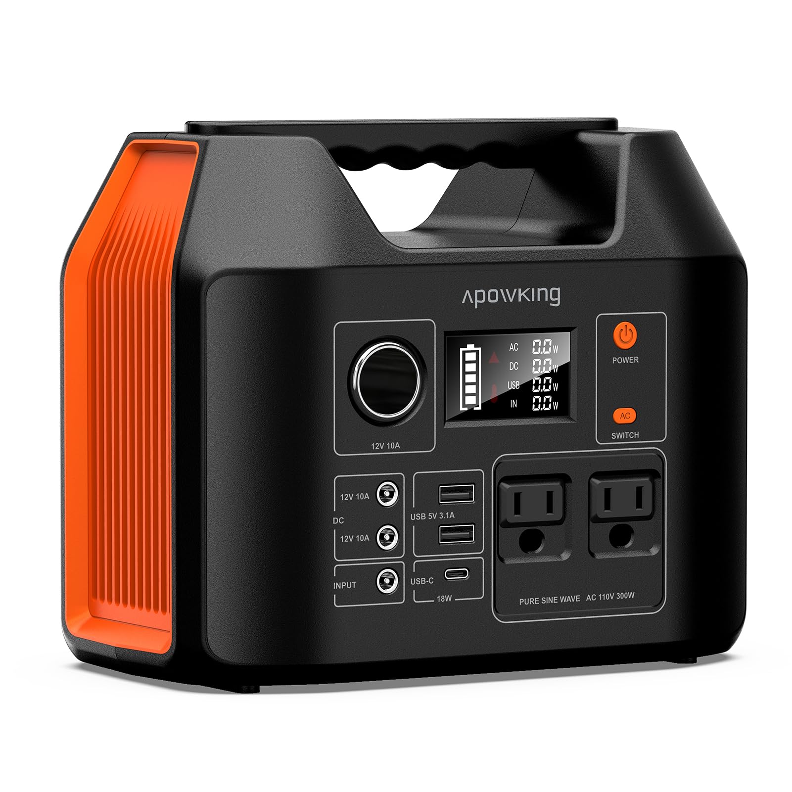 Amazon.com: Apowking Portable Power Station 300W Rated(600W Peak