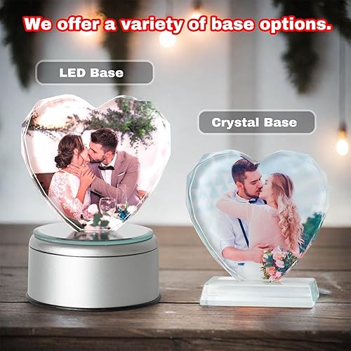 Miniatura 4 de Marco de fotos de cristal 3D personalizado, marco de fotos de cristal con impresión UV personalizado con tu propia foto, regalos personalizados de