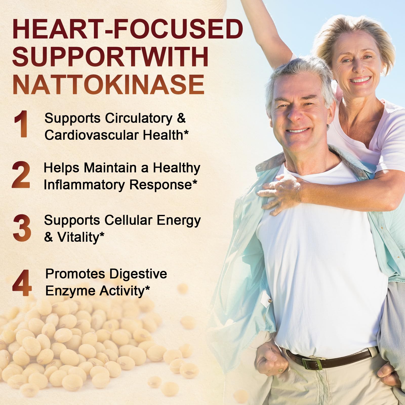 AIQIUSHA Nattokinase 10,000 FU with Serrapeptase, Bromelain & CoQ10, Triple Enzyme Complex from Fermented Soy Extract, Herbal Blend with Turmeric & Olive Leaf, Enteric Softgels, Non-GMO, 240 Count — Amazon image 4