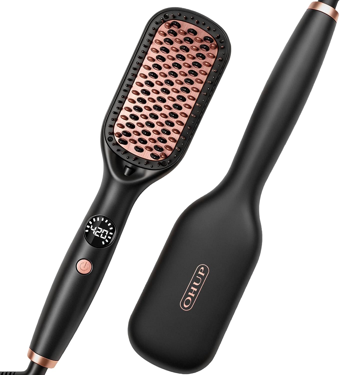 Hair Straightener Brush, Black
