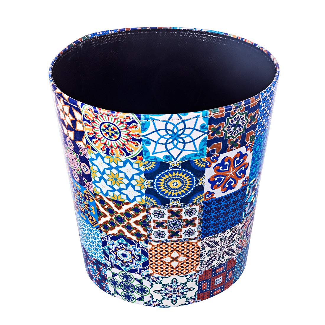 Cestino Gettacarte In PU Elegante Vintage 10L - Pattumiera Per Bagno, Ufficio E Cameretta, 25x20x27 Cm, Senza Coperchio, Resistente Ai Graffi