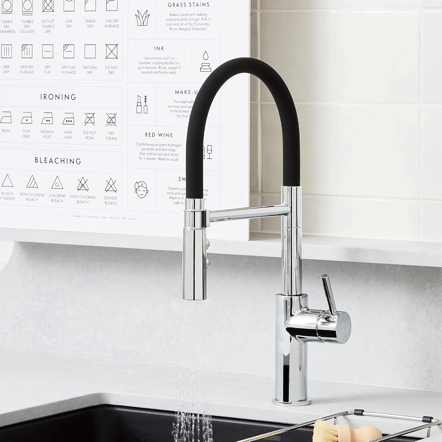 Blanco 402447 CATRIS Flexo Semi-Pro Pull-Down High-Arc Kitchen Faucet 1.5 GPM - Chrome