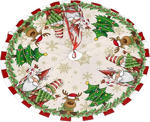 Falda de árbol de gnomo de Papá Noel de 36 pulgadas para Feliz Navidad, Halloween, vacaciones, Año Nuevo, Navidad, fiesta, árbol, decoración,
