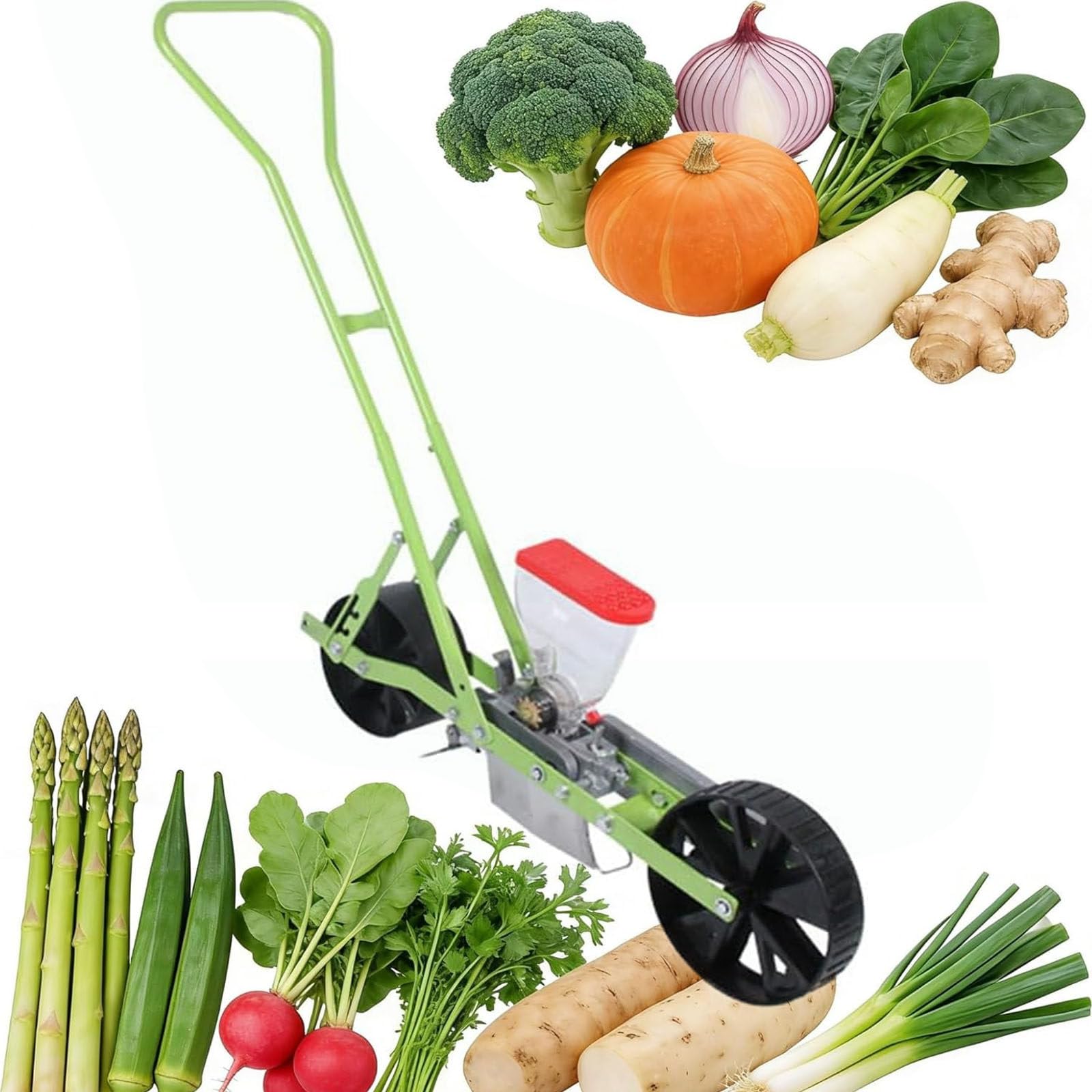 Drmoxin Corn Soybean Seeder | Hand-Push Vegetable Planter for 2-10mm Seeds | Portable Manual Garden Seeder for Precision Planting on Garden Terraces and Hillsides 1row