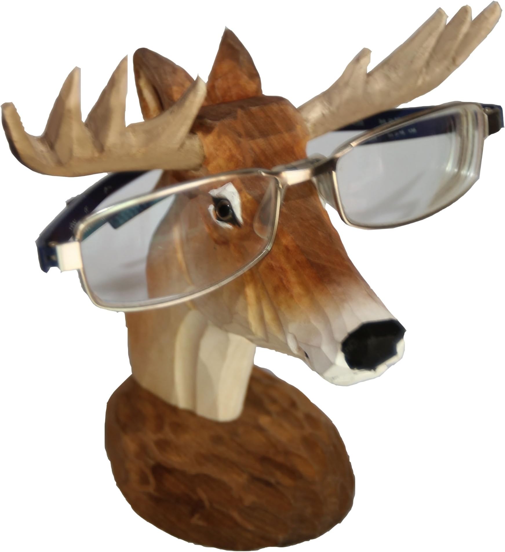 WisdomCraft Handmade Wooden Eyeglass Holder-deer