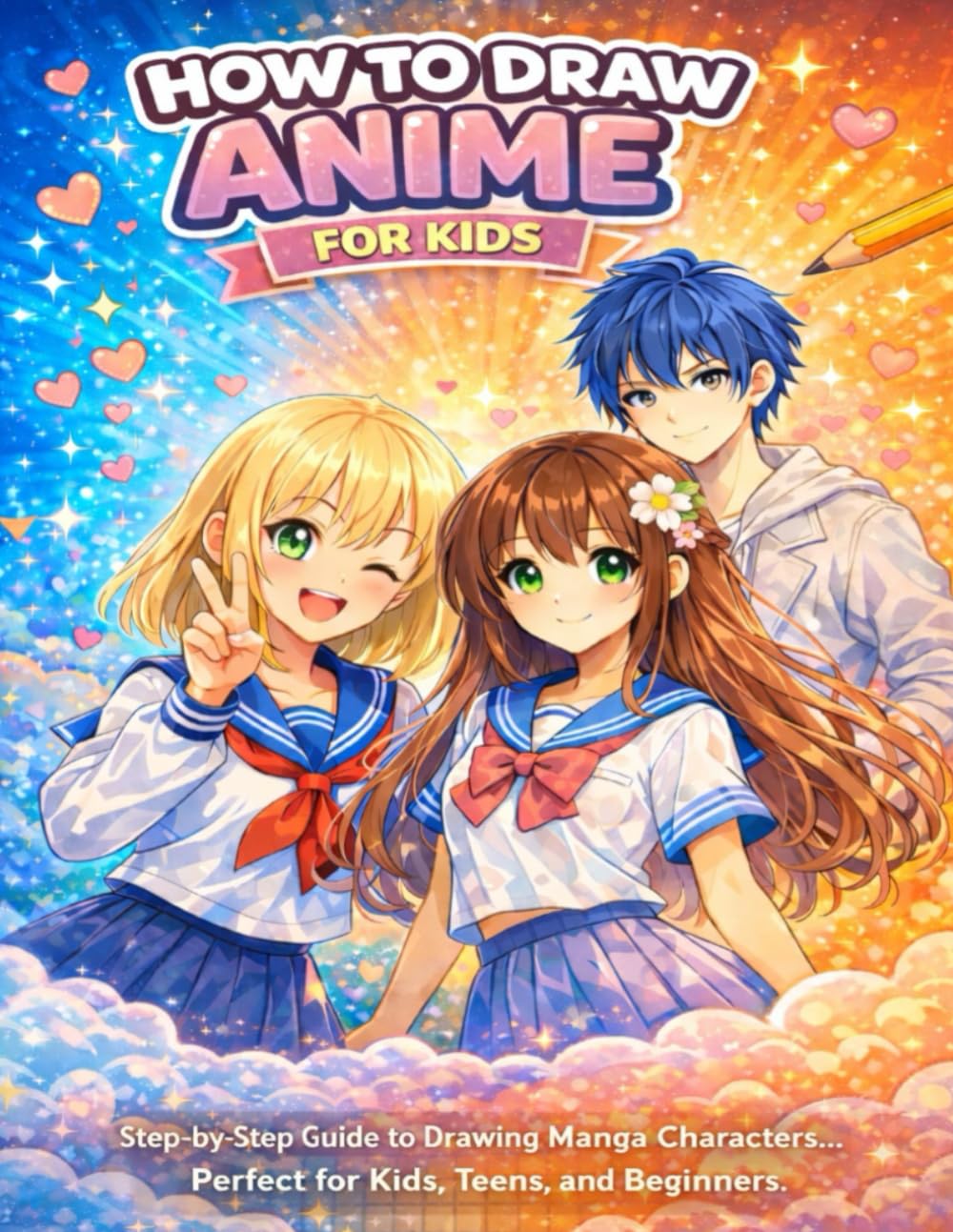 How to Draw Anime for Kids: Step-by-Step Guide to Drawing Manga Characters... Perfect for Kids 8-12, Teens, and Beginners.