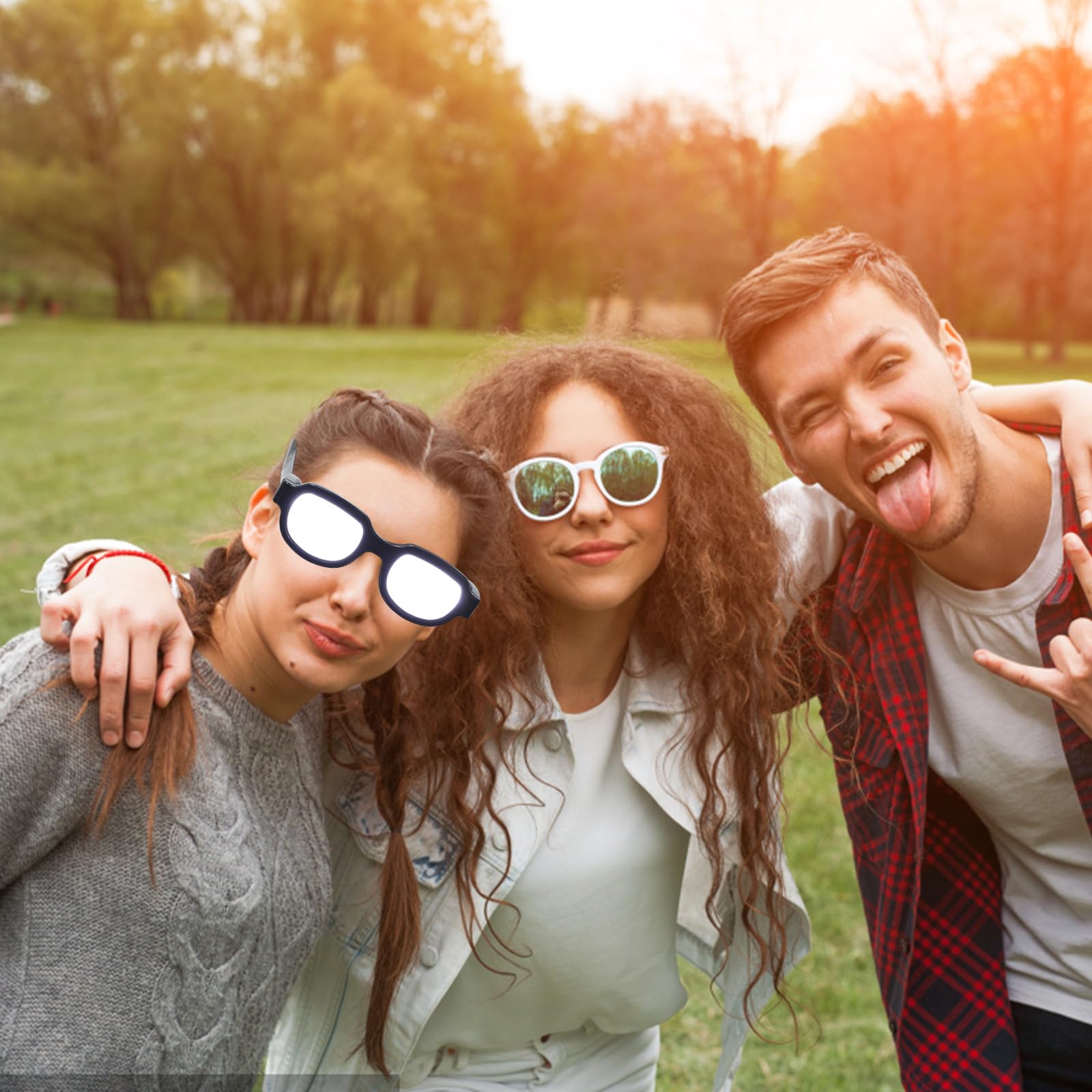 Gafas Luminosas LED Carga Usb, Diseño Divertido y Cómodo de Plástico Negro para Fiesta y Disfraz, Accesorio Creativo y Único para Eventos