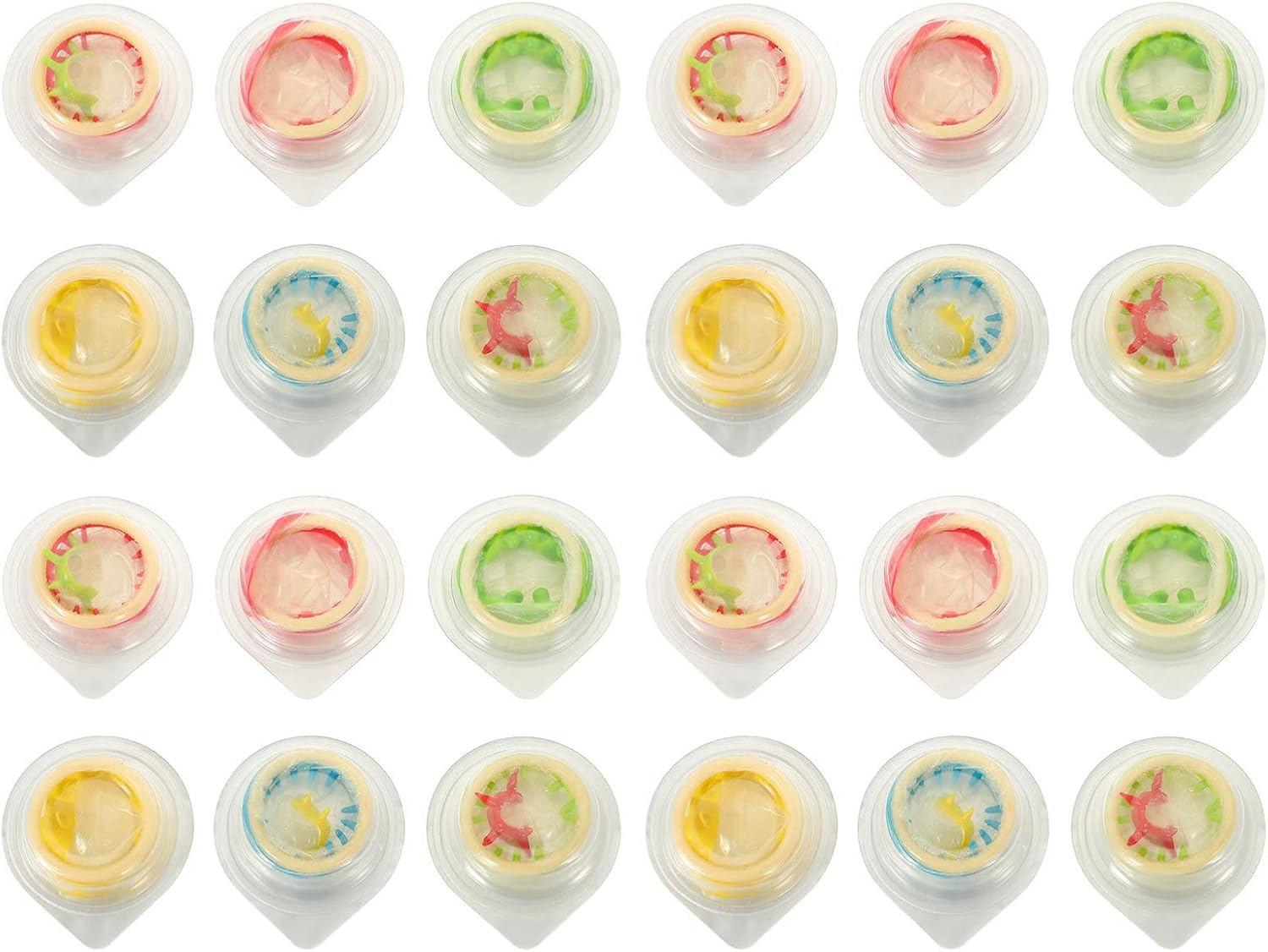 24Pcs Comfortable Condoms Latex Thin Condoms Colorful Flower Healthy Safe Sleeve Sensitive Lifestyles