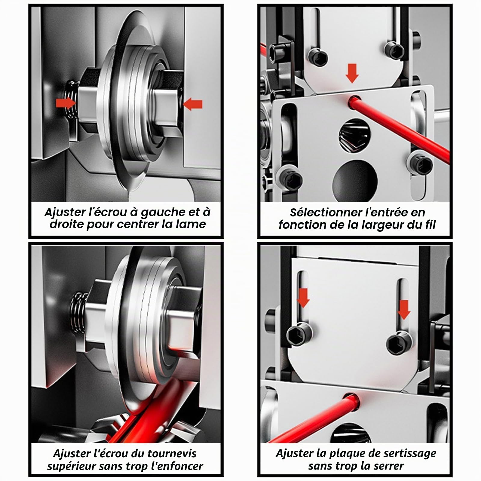 Denudeuse de Cable Electrique Manuelle, Machine a Denuder Le Cuivre Les Fils Avec un DiamèTre de DéNudage de 1 à 25 mm, Pince a Denuder AdaptéE Aux Fils de Cuivre, Fils D'aluminium