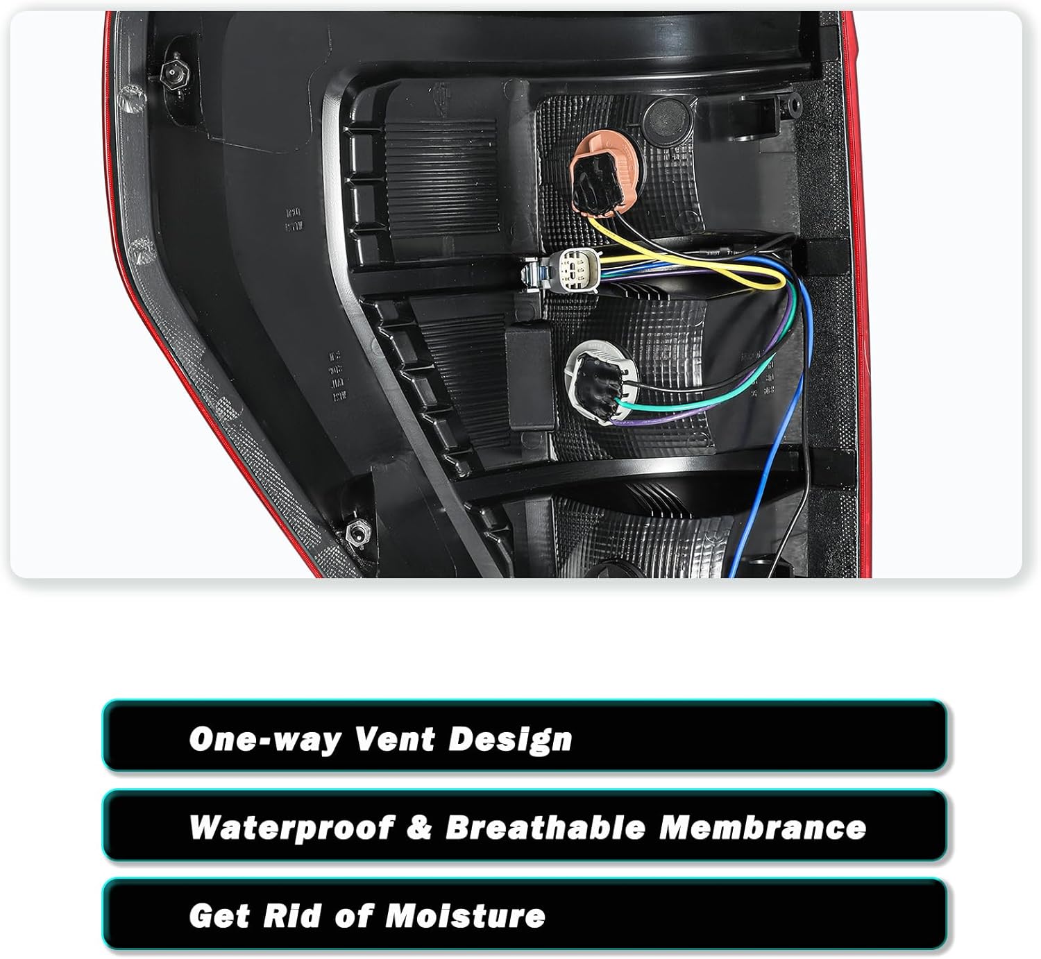 TUSDAR Tail Light Assembly for 21 22 23 24 Ford F-150 halogen w/o blind spot Rear Taillamp Taillight Brake Light Replacement (Right Passenger Side)