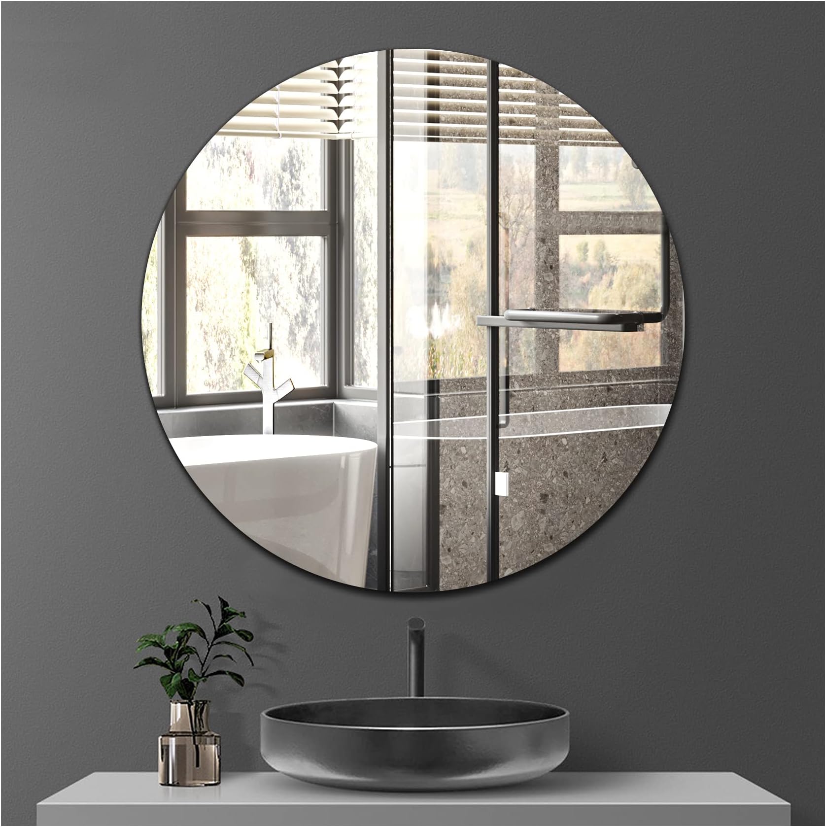 Self Adhesive Round Mirror