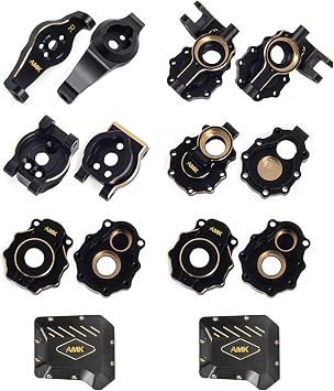 8 in 1 TRX4 Brass Weights Set TRX6 Wheel Counterweights Portal Axle Updating Accessorise for 1/10 RC Crawler TRX4 Upgrades 8 in 1 Set