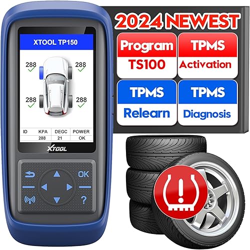 XTOOL TP150 TPMS Herramienta de programación, sensor de neumáticos TPMS universal para reiniciarreiniciaractivarprogramador de sensor XTOOL TS100,