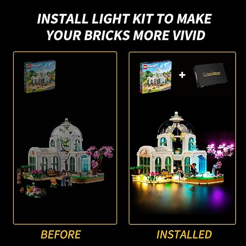 Miniatura 5 de Rorliny Kit de luz LED para Lego Friends Botanical Garden 41757, kit de iluminación creativa compatible con Lego 41757 (solo luces, sin juego de