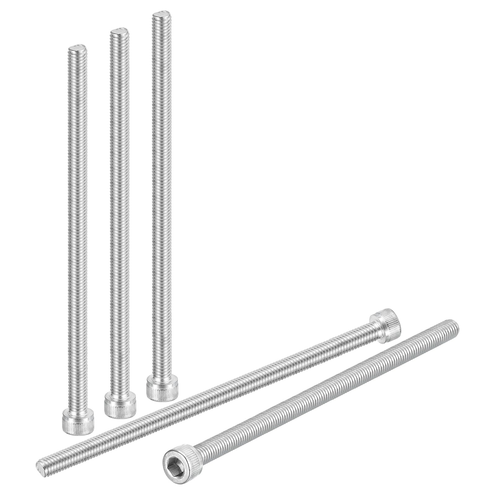 DTGN M6-1x140 Socket Head Cap Screws Bolts - 5Pack - Good for Road Bicycle, Mountain Bike, Auto, Motorcycle - 304 Stainless Steel Hex Head Metric