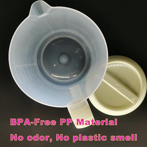 Miniatura 3 de Jarra de agua de plástico de 135 oz4 litros1 galón con tapa, jarra de agua sin BPA, para bebidas calientesfrías, té helado (verde, 135 onzas)