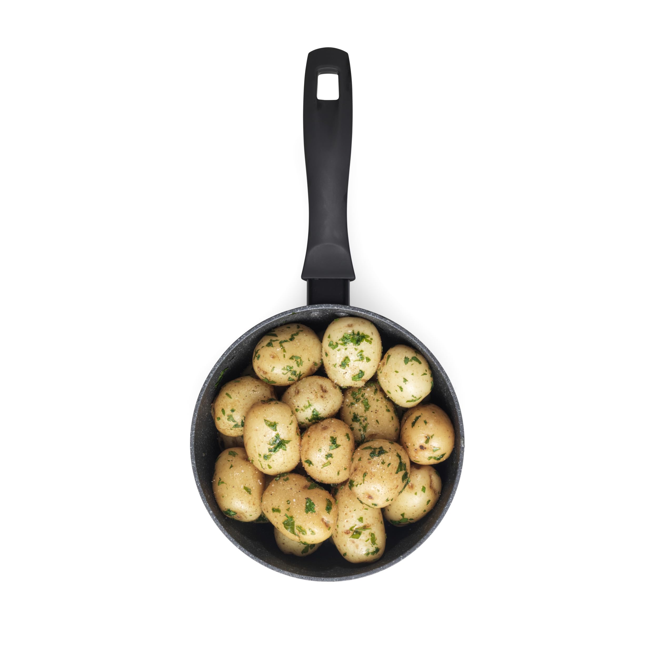 Russell Hobbs Juego de ollas y sartenes RH02814EU7, 5 piezas, sartenes de 20/24 cm y cacerolas de 16/18/20 cm, antiadherentes, inducción, tapas de vidrio, ollas, mármol metalizado, aluminio