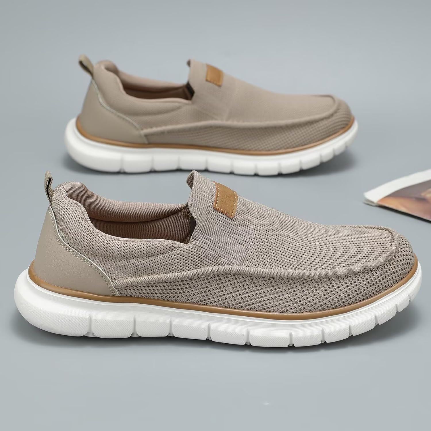 Mens Casual Slip On Loafers Boat Shoes Fashion Mesh Lightweight Oxfords Walking Slip in Sneakers Workout Soft Sole - Image 6