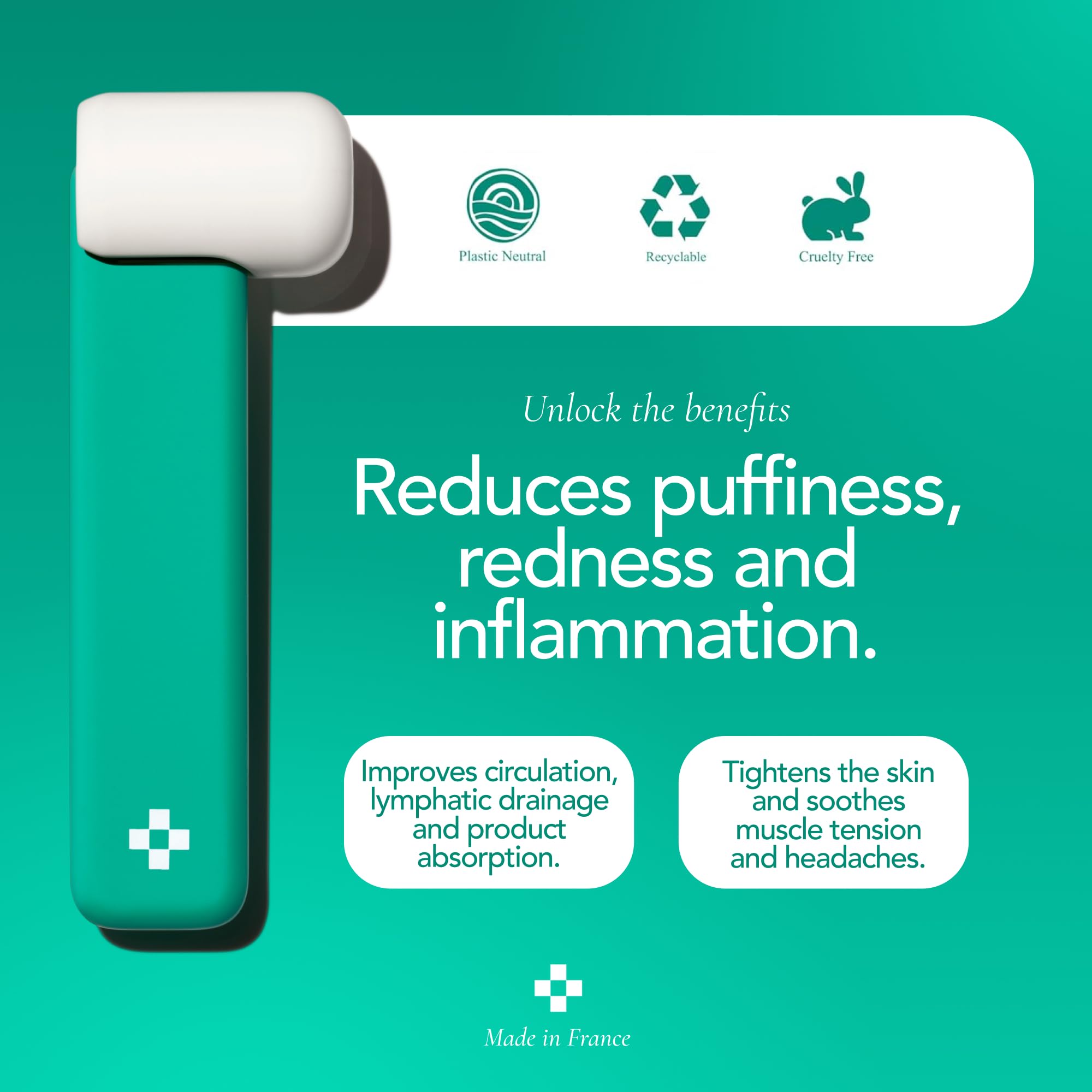Doré Le Glaçon Facial Ice Roller for Puffiness & Redness, Skin Care Tool