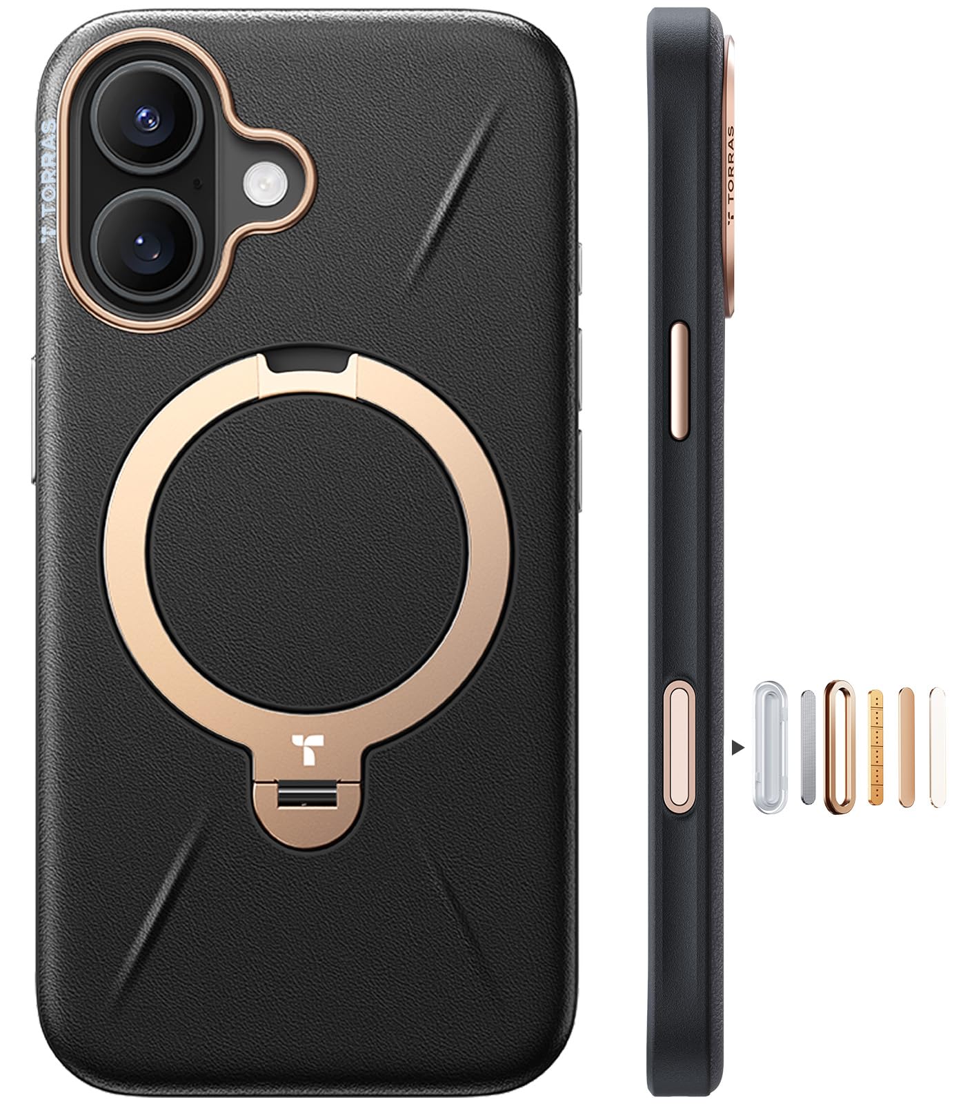 【新感覚レザー・スキンタッチ】TORRAS iPhone 16 用 ケース 革…