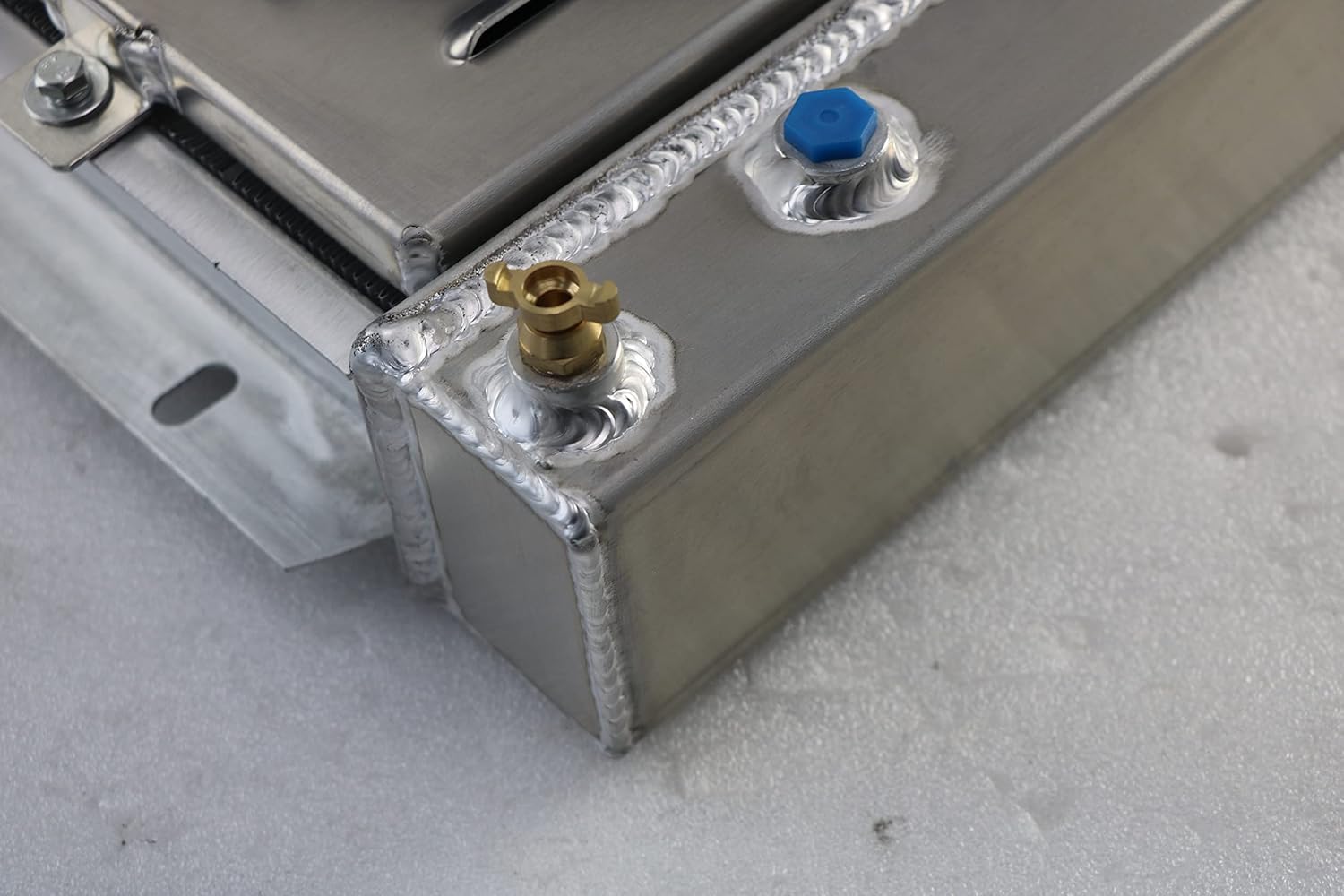 Buy Aluminum Radiator With Electric Fan Shroud Thermostat Kit For