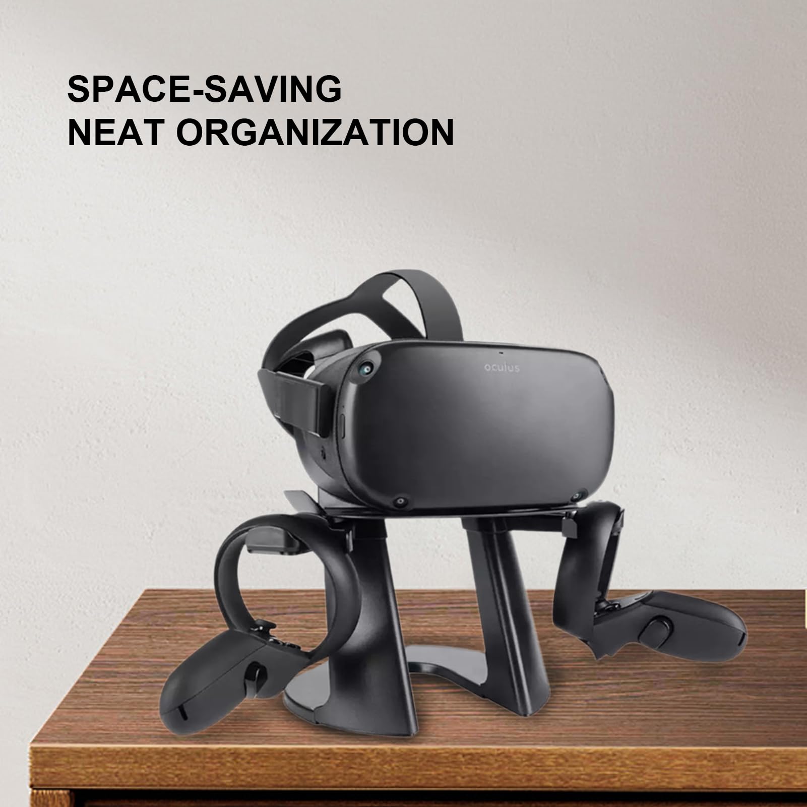 Supporto VR Universale per 1 2 Rift S, Base Rotonda Stabile, Supporto per Display per Visore VR di Facile Installazione, Mantieni la Tua Configurazione VR Ordinata e (BLACK)
