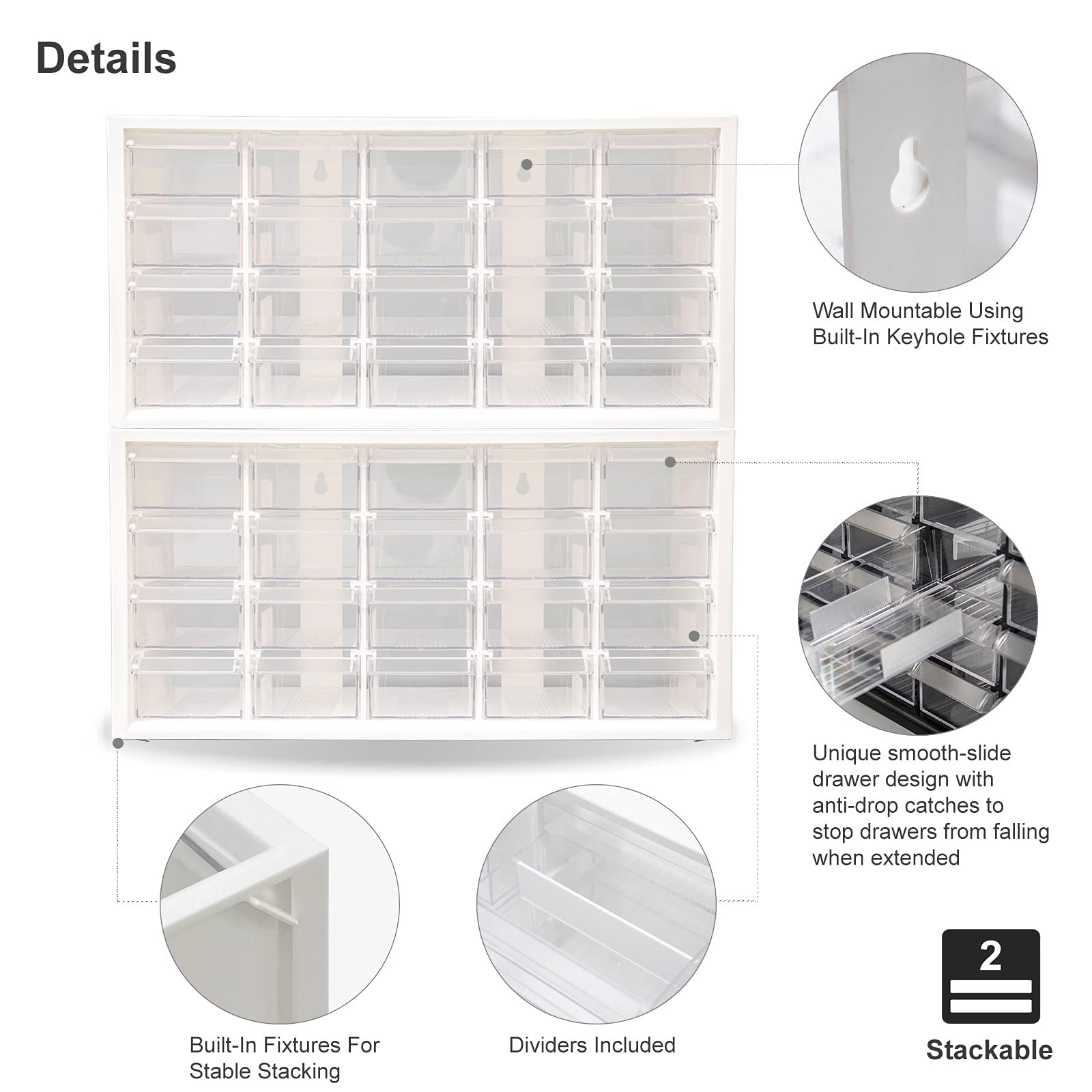 Buy livinbox small storage drawers with 20 dividers for Arts, Crafts, Sewing Supplies