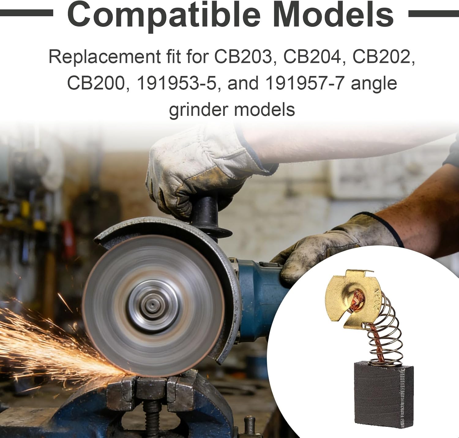 CB203 Carbon Brush fit for M-akita CB204 CB202 CB200 191953-5 191957-7 Angle Grinder Parts (6 Pack)