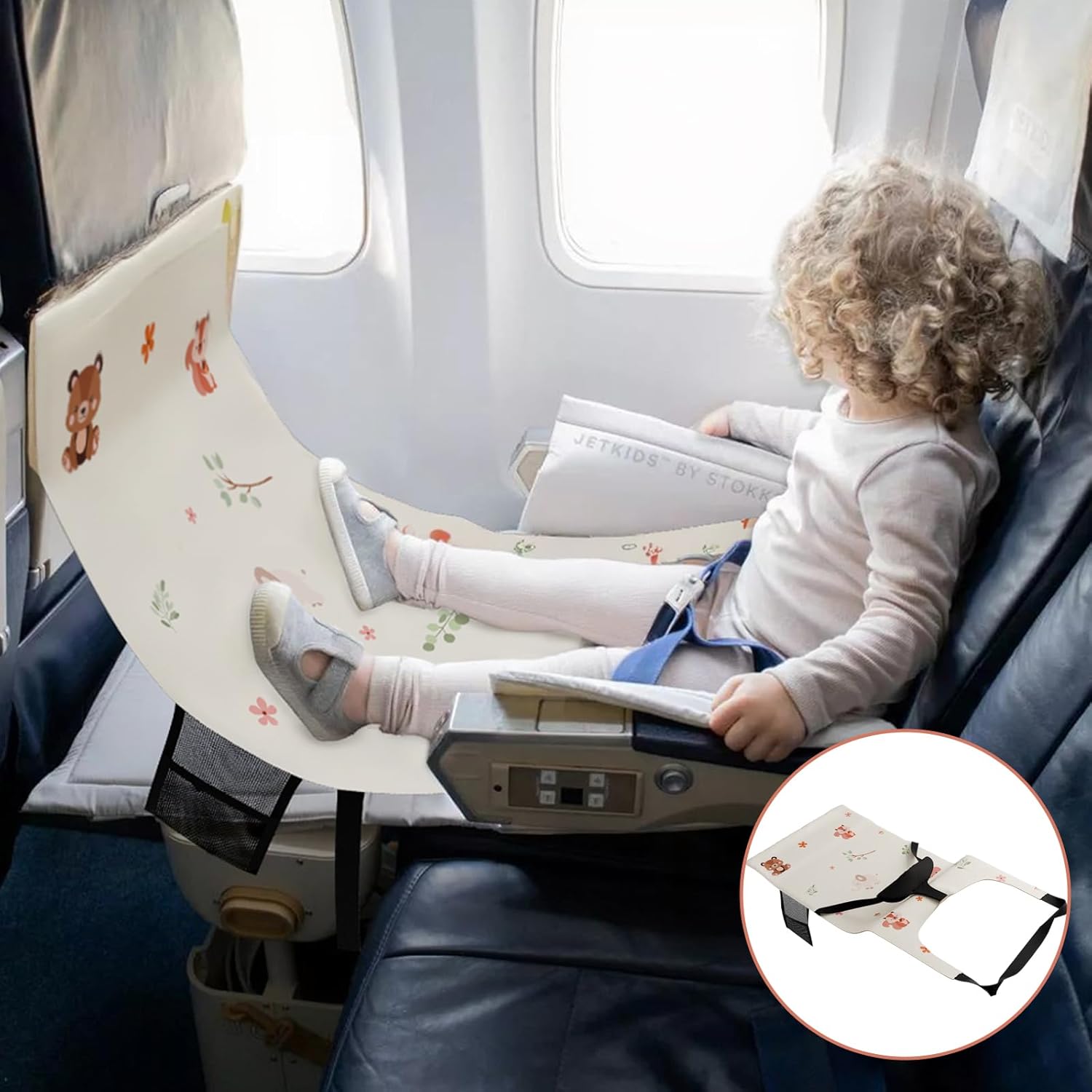 YRDKB 幼児用旅行用飛行機ベッド - Forestanimal ポータブル 子供用 飛行機 シート エクステンダー トラベルベッ