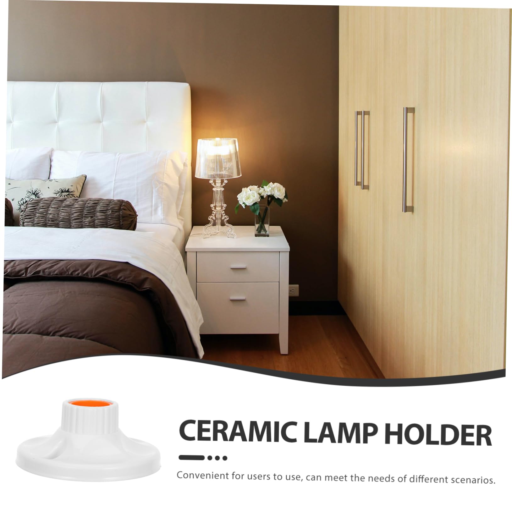 DOITOOL Douille E27 pour Lampe à Vis, Lot de 24 Pièces, Conception Épaissie en Cuivre et Bakélite, pour Éclairage Intérieur Commercial