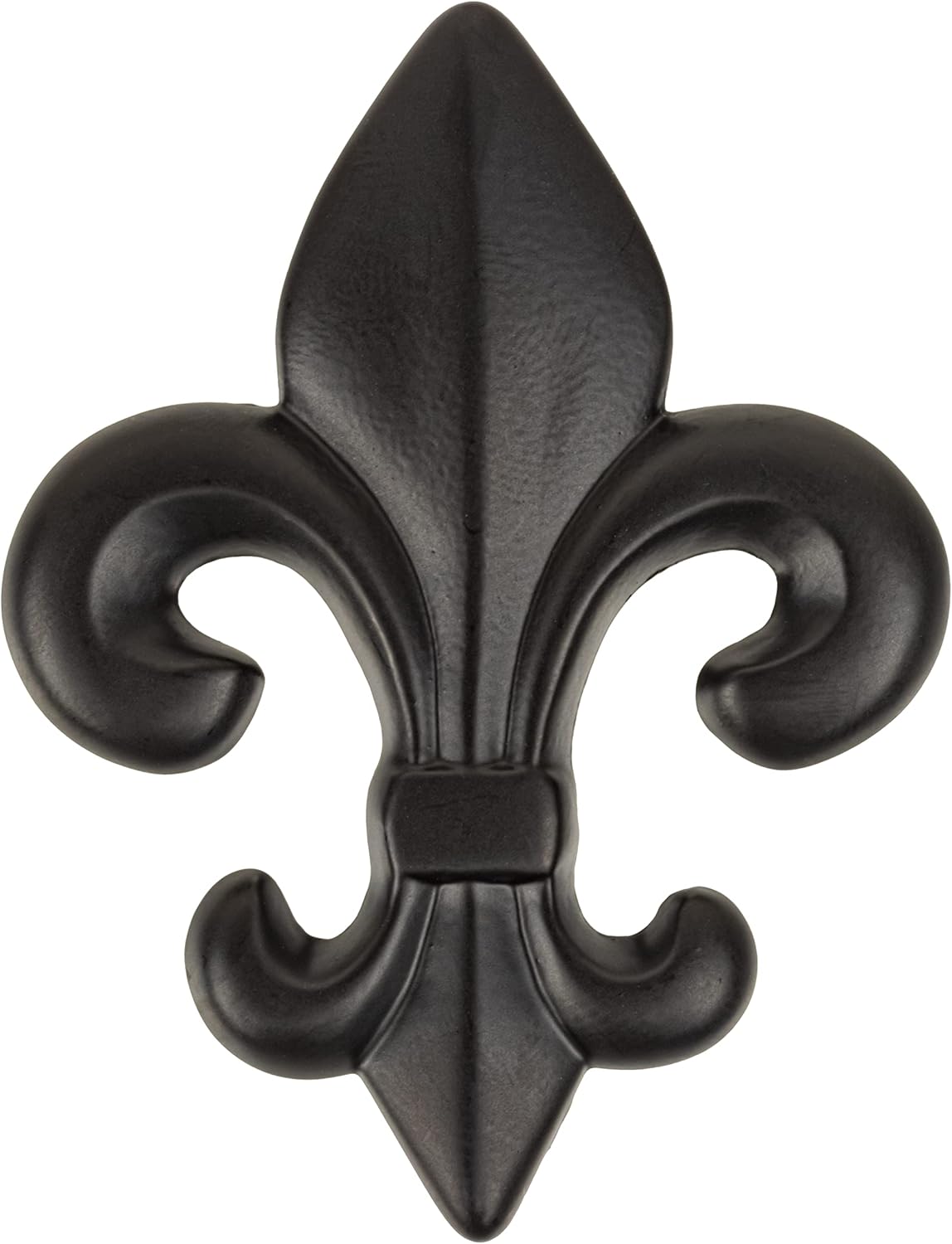 Fleur-de-Lis Matte Black Drawer Knob | 2 1/2" x 1 3/4" | Pack of 10 | Handle for Antique Cabinet Door, Dresser Drawer, Old Desk | Furniture Reproduction Hardware | DK21-DBL (10)