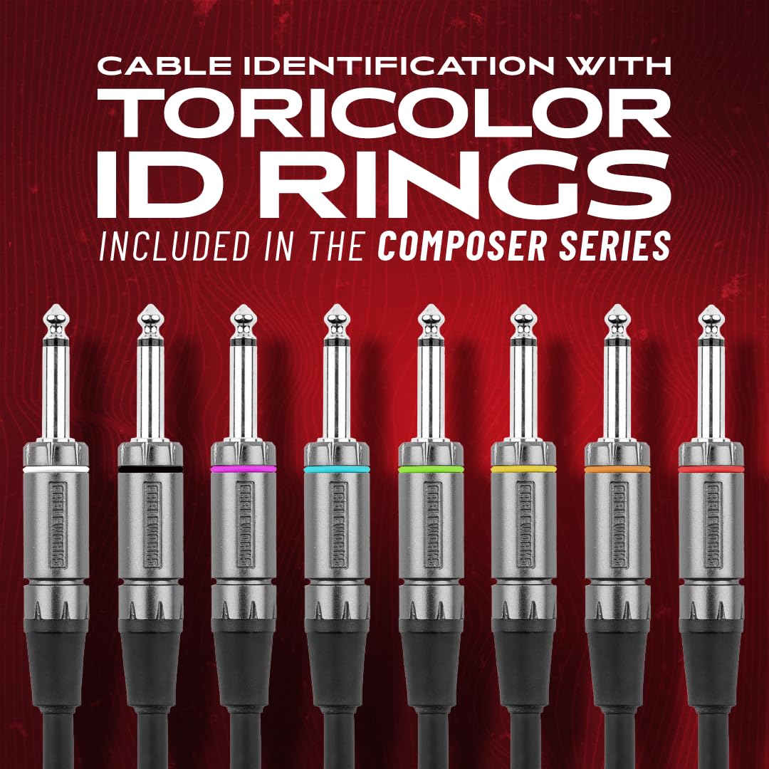Cableworks By Gator Cases Composer Series - Cable de instrumento recto a recto de 3 pies (GCWC-INS-03)
