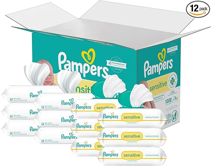Pampers Sensitive Baby Wipes, 1008 Count