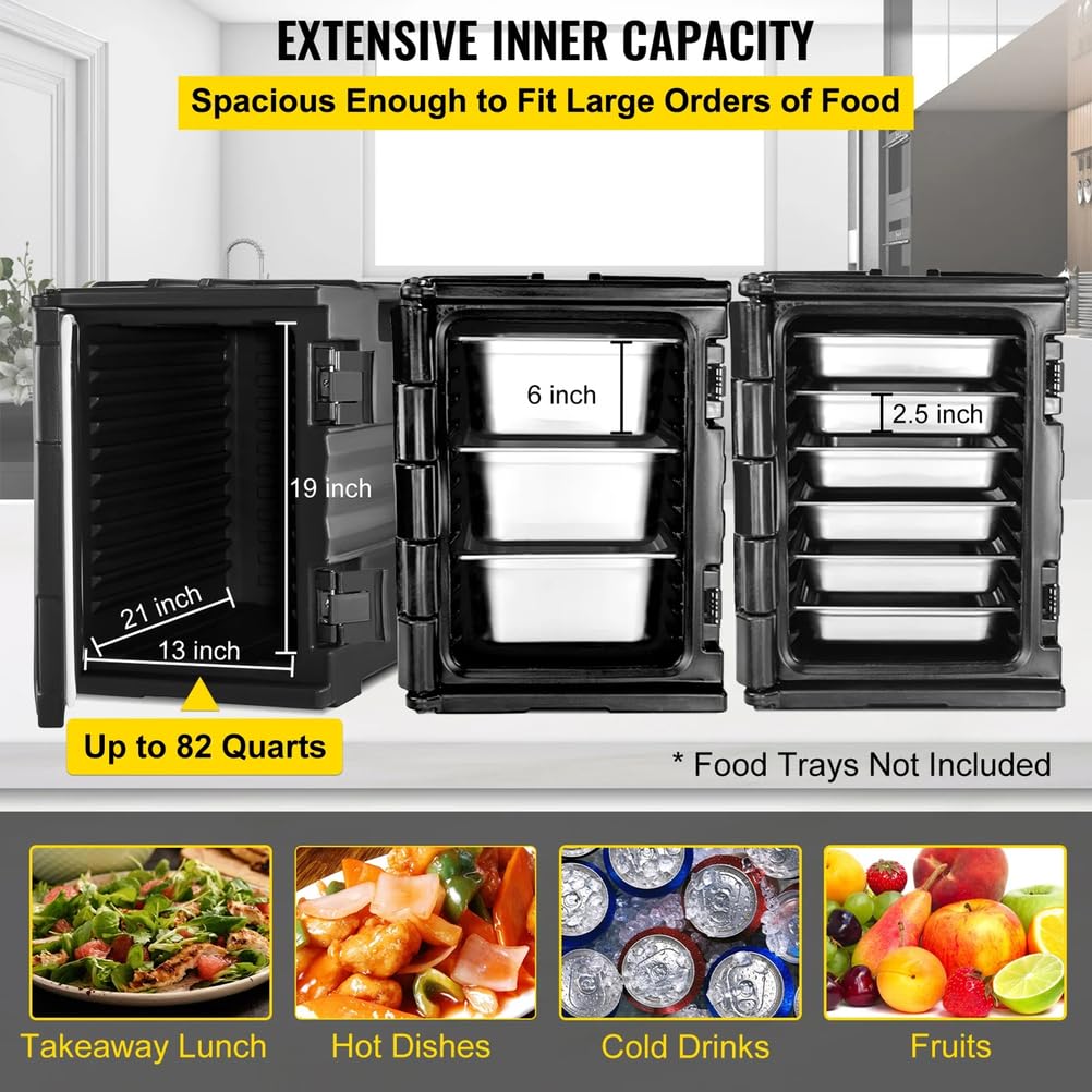 Transportador de alimentos aislado con ruedas y asas para catering y eventos