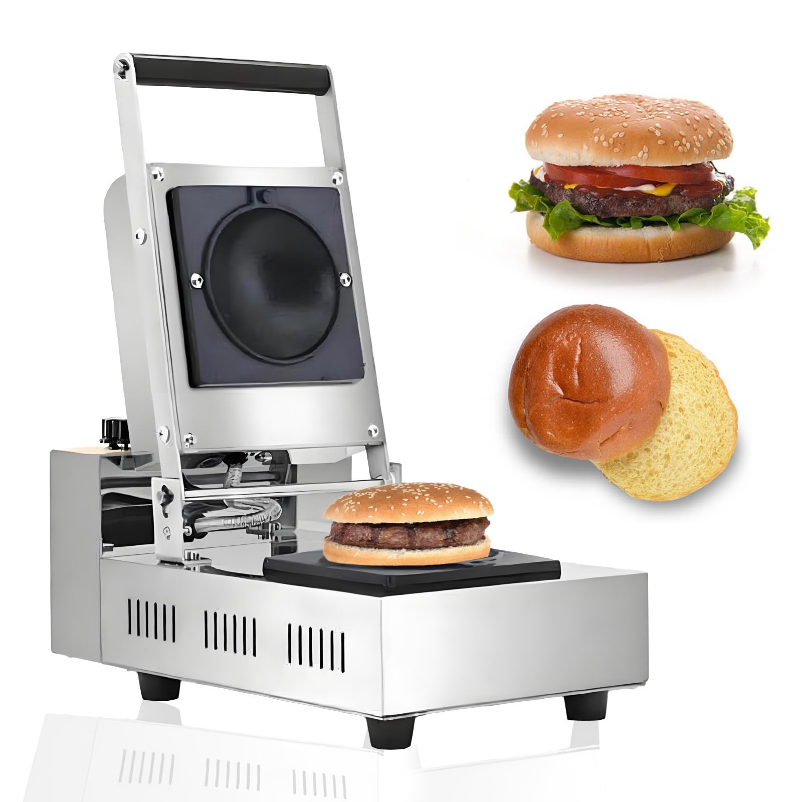 Maszyna do Lodów UFO Burger, Elektryczna Wafelnic do Burgerów, 700W Maszyna do Burgerów z Nadzieniem Lodowym do Użytku Domowego Śniadanie