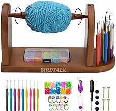 BIRDTALK Yarn Holder for Crocheting,Upgrade high-Capacity Storage with Storage Space Yarn Holder,120pcs Stitch Markers,9pcs scrochet Hooks,1pcssewing Snips are Cool Gifts for Handicraft Enthusiasts