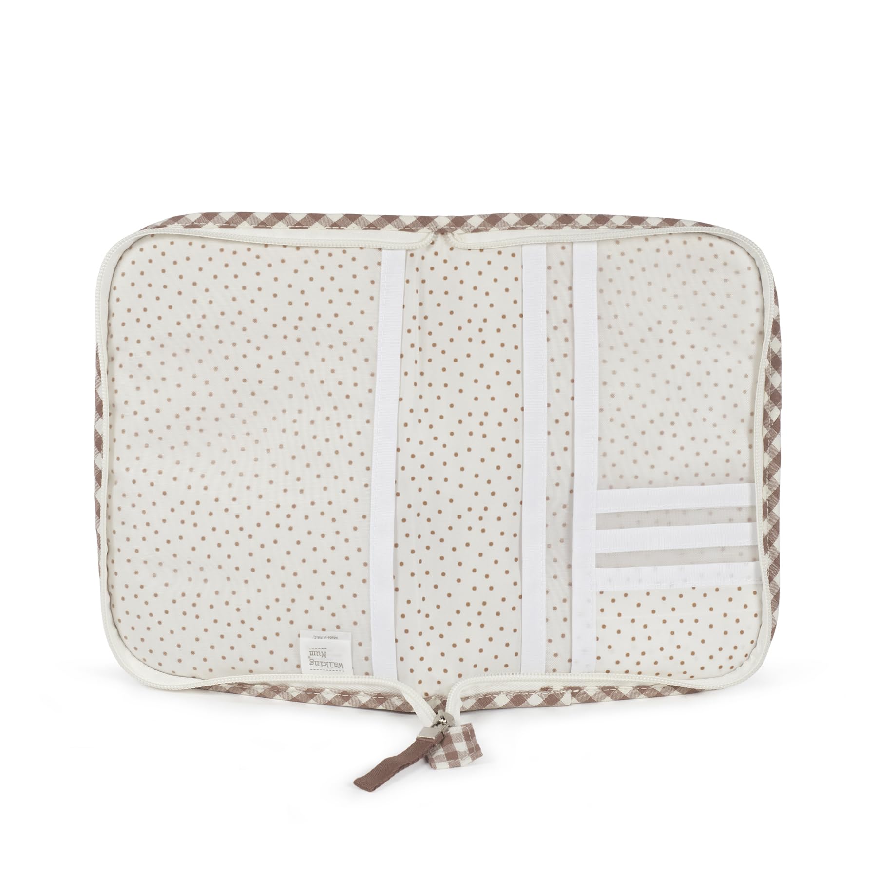 Portadocumentos bebé Praliné de Walking Mum (Vichy Moka)