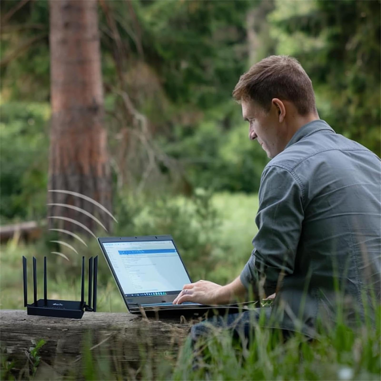 Routeur WiFi Haut Débit, Routeur Intelligent Internet sans Fil,Routeur Satellite Haut Débit Illimité - Routeur WiFi Plug Play pour Ordinateur Portable Et Téléphone Fonctionnant dans Le Désert,