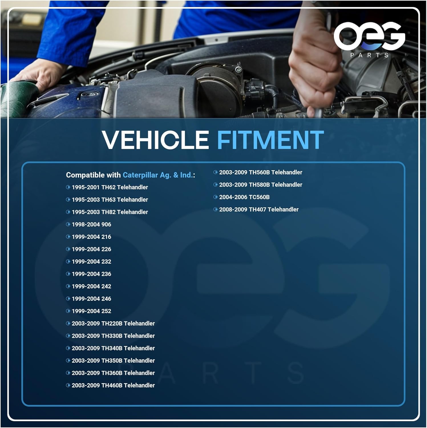 OEG Parts New Starter Compatible with Caterpillar Fork Lift Skid Steer Loader Telehandler Perkins Cat 3024 3034 TH220 TH330 TH340 TH350 TH360 TH Series 0R9702, 1449955, 2280007500, SND0727, 41052226