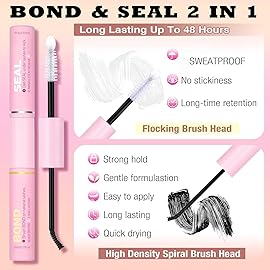 Natural Lash Extension Kit 8-16mm Lash Clusters Wispy Eyelash Clusters Sweatproof Lash Clusters C Cluster 144pcs with Bond and Seal Lash Glue and Eyelash Extension Tweezers DIY at Home