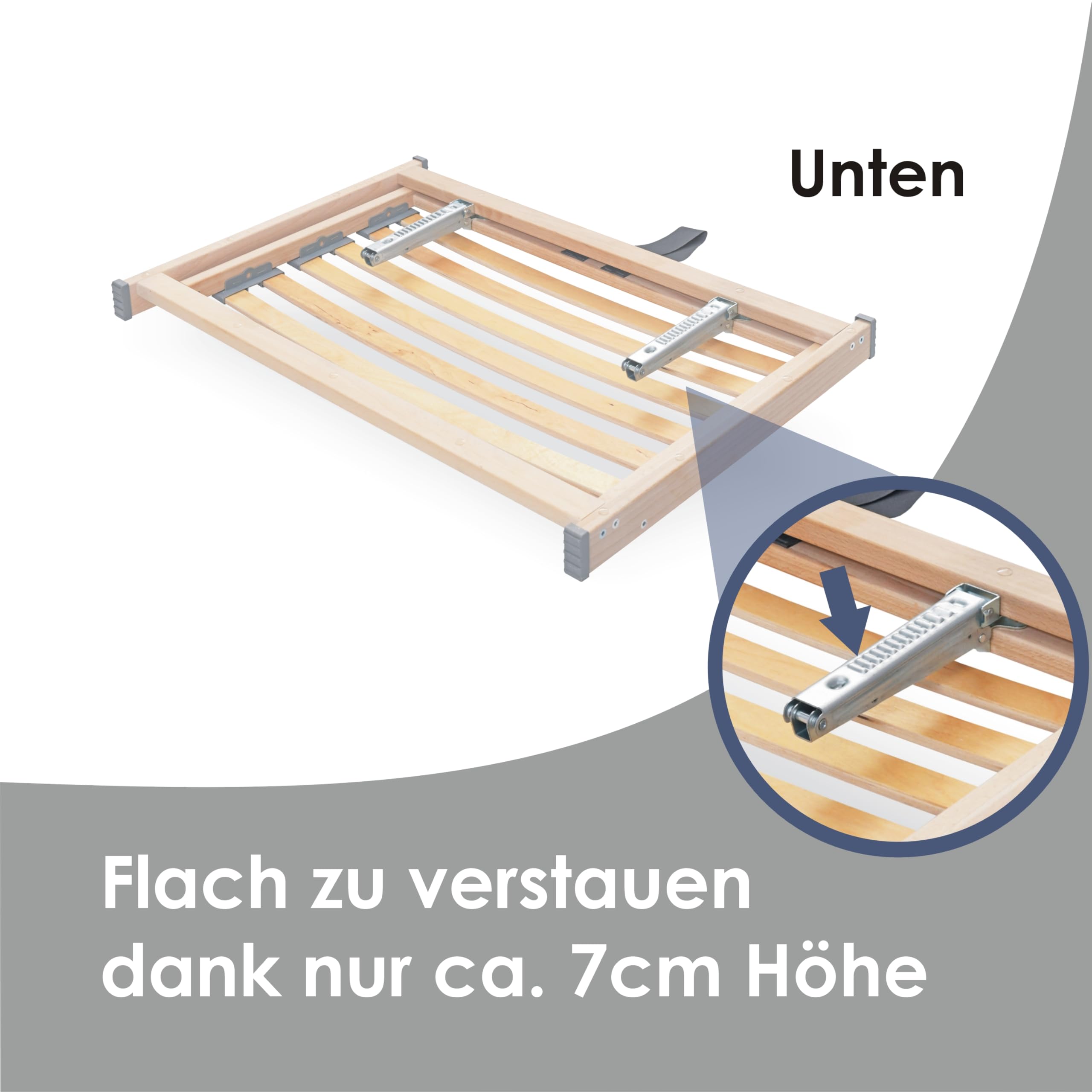 ECOFORM - Kopfteilverstellung ECO Head das Original 90cm – Kopfteil für Bett mit 13-facher Verstellung – Bett Aufstehhilfe kompatibel mit 90cm und 2x90cm Breiten Rahmen – Lattenrosthalter verstellbar