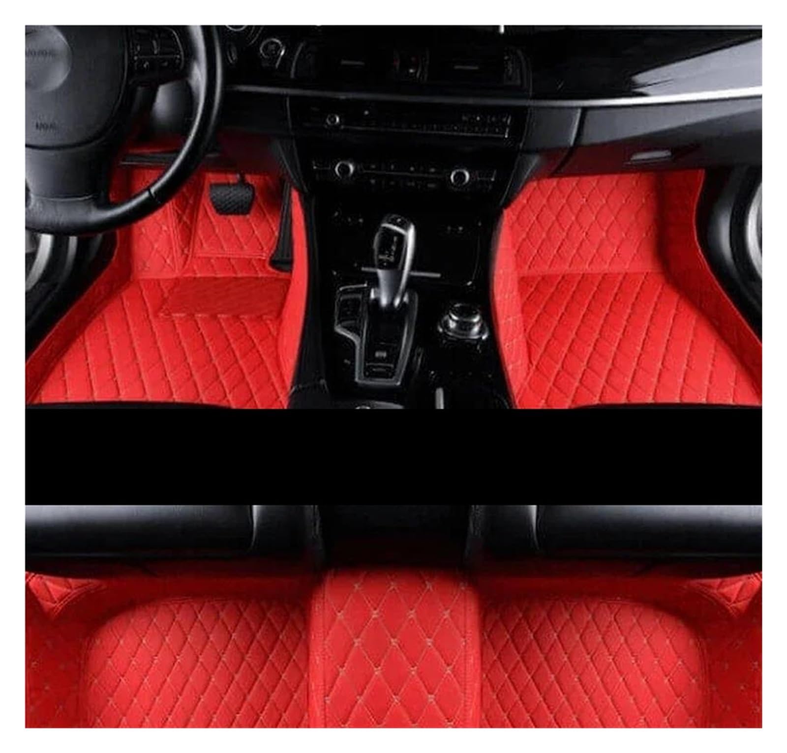 Tapis de sol de voiture en cuir rouge pour bloquer la saleté dans votre Mini