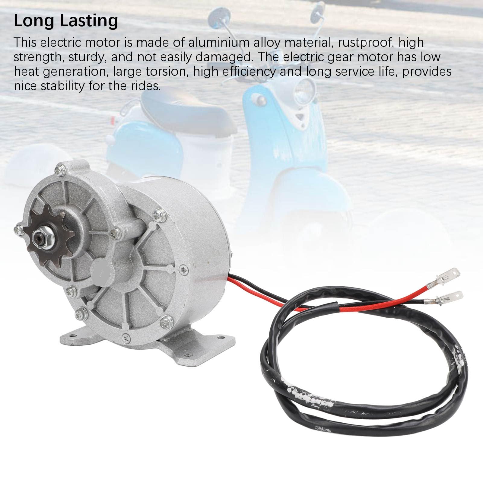 Getriebemotor, MY7618 24 V 650 W Reduktionsmotor 3150 RPM Reduktion Elektromotor für Elektrofahrrad Kleine Motorrad Landwirtschaftsmaschinen