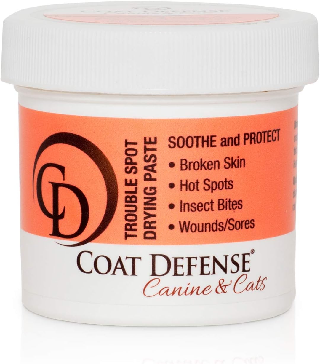 Trouble Spot Drying Paste - Made in USA - 5 Oz Dog & Cat Skin Care, Itchy Skin & Allergies, Alleviates Hot Spots for Dogs & Cats, Insect Bites Relief & Dog Wound Care