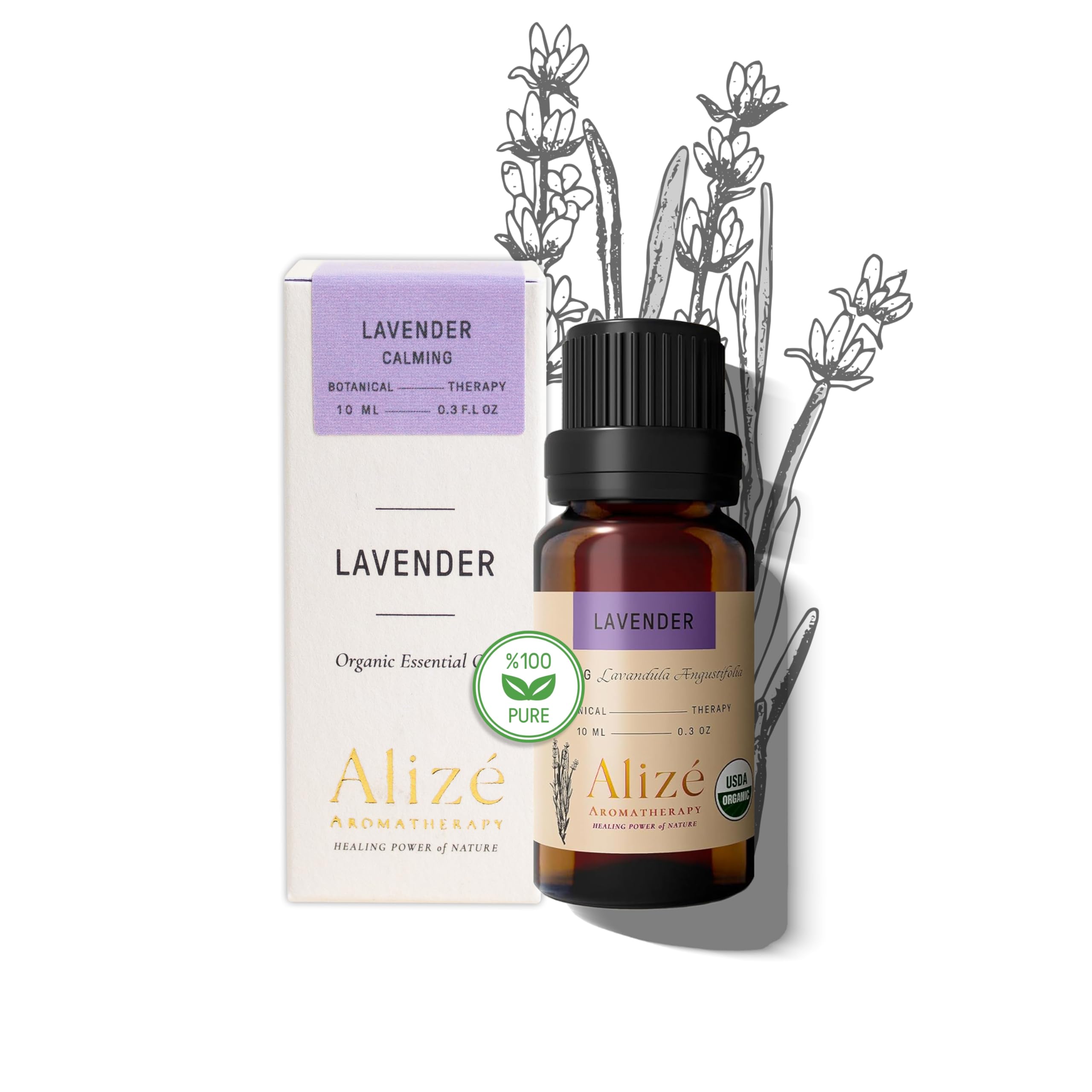 Amazon.com: Alizé Aromatherapy Pure Lavender Essential Oil, 100