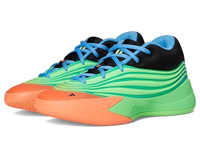 adidas Kids Dame X Basketball Shoes (Big Kid) Kids Shoes Lime Burst/Signal Coral/Blue Burst
