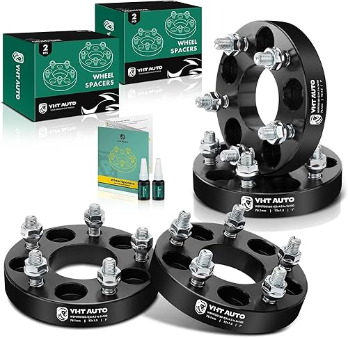 YHTAUTO Adaptadores de rueda de 5x4.5 a 5x100 de 1 pulgada se adapta a Camry 83-91, Corolla, Matrix, PT Cruiser, Vibe, Cavalier, Neon, tC, xD, 5 Lug